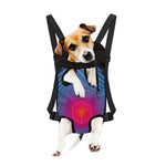 Blue Geometric EDM Light Print Pet Carrier Backpack