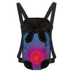 Blue Geometric EDM Light Print Pet Carrier Backpack
