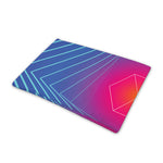 Blue Geometric EDM Light Print Pet Cooling Mat Cover