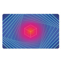 Blue Geometric EDM Light Print Polyester Doormat