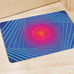 Blue Geometric EDM Light Print Polyester Doormat