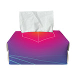 Blue Geometric EDM Light Print Rectangle Tissue Box Cover