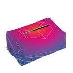 Blue Geometric EDM Light Print Rectangle Tissue Box Cover