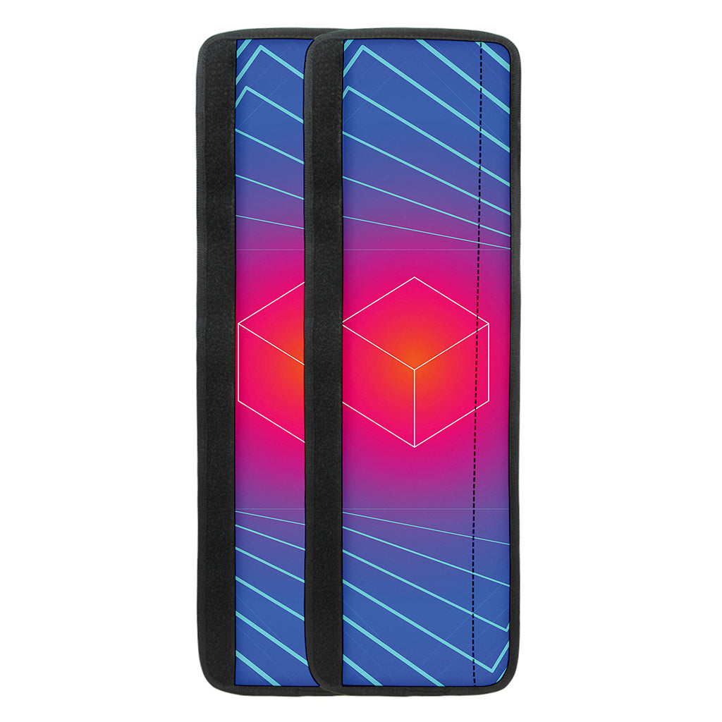 Blue Geometric EDM Light Print Refrigerator Handle Covers