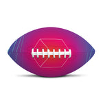 Blue Geometric EDM Light Print Rugby Ball