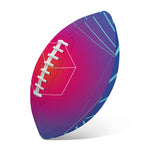 Blue Geometric EDM Light Print Rugby Ball