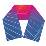 Blue Geometric EDM Light Print Scarf