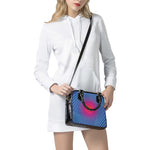 Blue Geometric EDM Light Print Shoulder Handbag