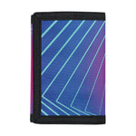 Blue Geometric EDM Light Print Trifold Wallet
