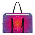 Blue Geometric EDM Light Print Utility Tote Bag