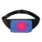 Blue Geometric EDM Light Print Waist Bag