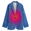 Blue Geometric EDM Light Print Women's Blazer