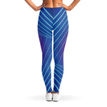Blue Geometric EDM Light Print Women's Leggings