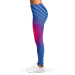 Blue Geometric EDM Light Print Women's Leggings