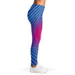Blue Geometric EDM Light Print Women's Leggings
