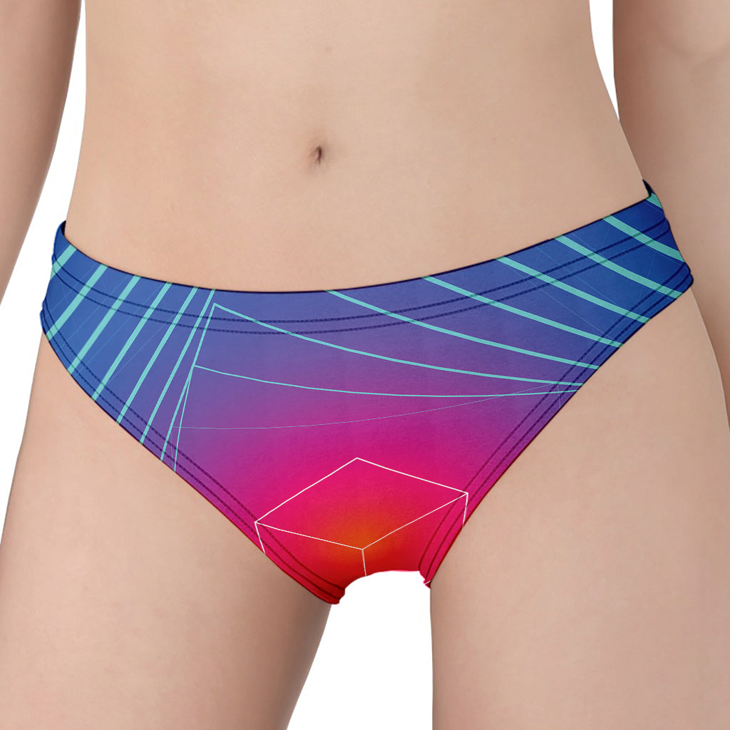 Blue Geometric EDM Light Print Women's Panties