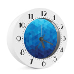 Blue Geometric Triangle Pattern Print Alarm Clock