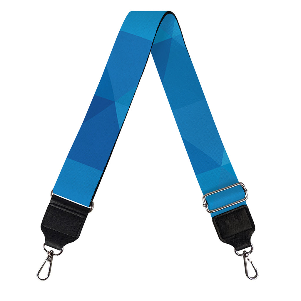 Blue Geometric Triangle Pattern Print Bag Strap