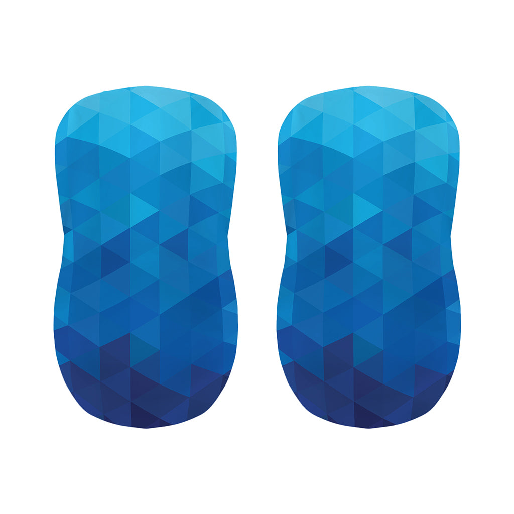 Blue Geometric Triangle Pattern Print Bar Stool Covers