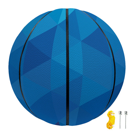 Blue Geometric Triangle Pattern Print Basketball