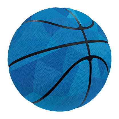 Blue Geometric Triangle Pattern Print Basketball