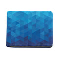 Blue Geometric Triangle Pattern Print Bifold Wallet