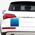 Blue Geometric Triangle Pattern Print Car Sticker