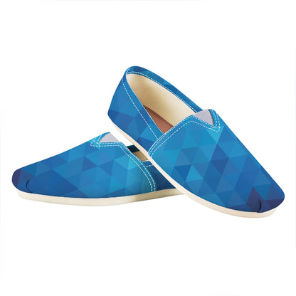 Blue Geometric Triangle Pattern Print Casual Shoes