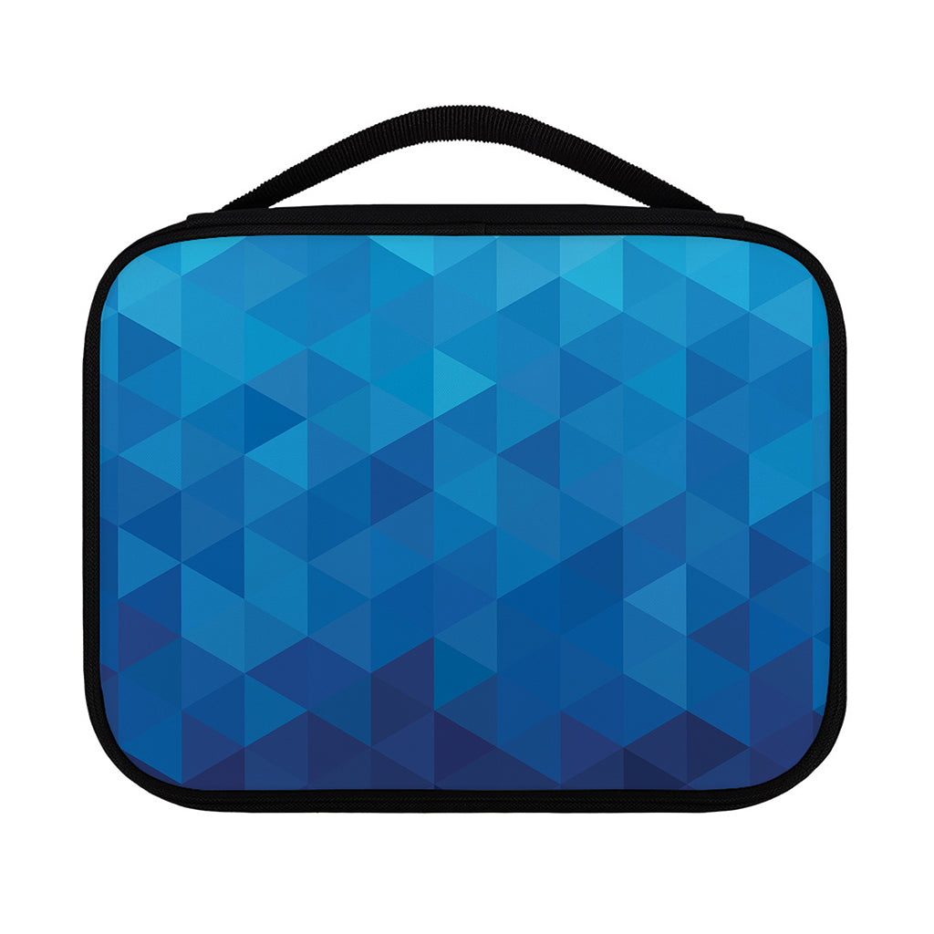 Blue Geometric Triangle Pattern Print Classic Bible Case