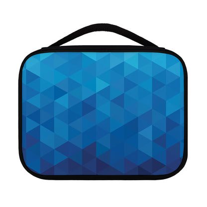 Blue Geometric Triangle Pattern Print Classic Bible Case