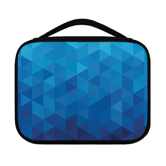 Blue Geometric Triangle Pattern Print Classic Bible Case