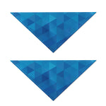 Blue Geometric Triangle Pattern Print Dog Bandana