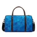 Blue Geometric Triangle Pattern Print Duffel Bag
