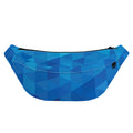 Blue Geometric Triangle Pattern Print Fanny Pack