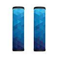 Blue Geometric Triangle Pattern Print Handle Covers