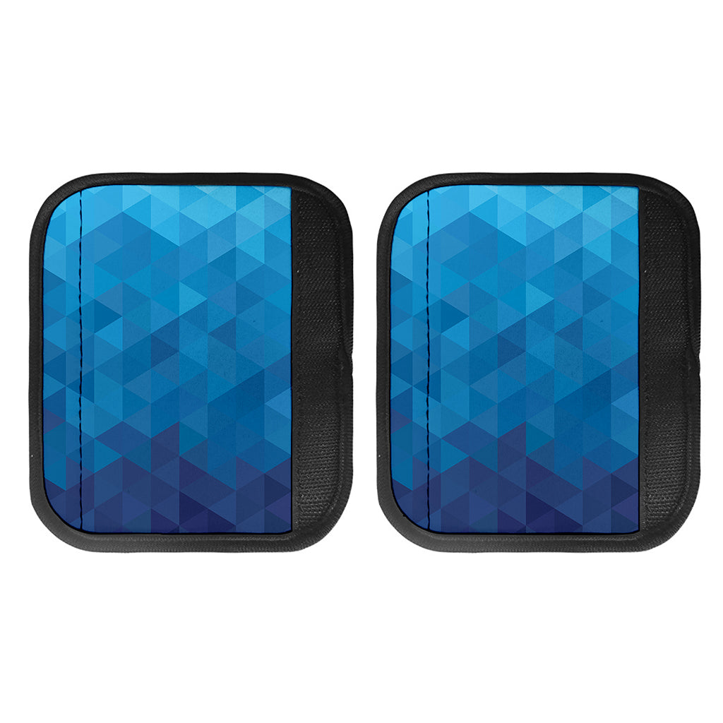 Blue Geometric Triangle Pattern Print Handle Covers
