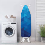 Blue Geometric Triangle Pattern Print Ironing Board Cover