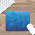 Blue Geometric Triangle Pattern Print Mouse Pad