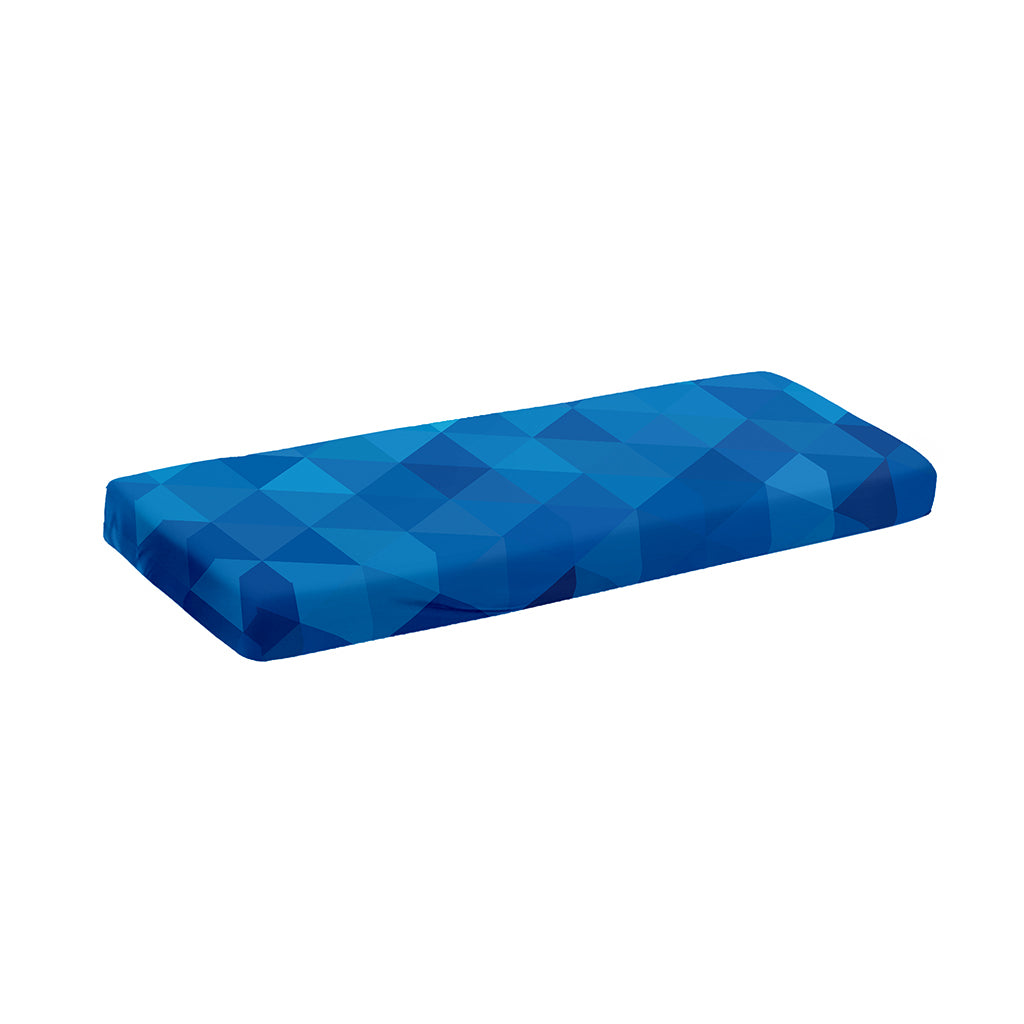 Blue Geometric Triangle Pattern Print Piano Keyboard Cover