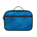 Blue Geometric Triangle Pattern Print Portable Lunch Bag