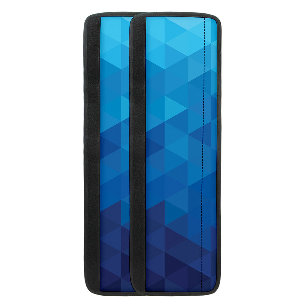Blue Geometric Triangle Pattern Print Refrigerator Handle Covers
