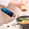 Blue Geometric Triangle Pattern Print Skillet Handle Cover