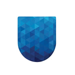Blue Geometric Triangle Pattern Print Toilet Lid Cover