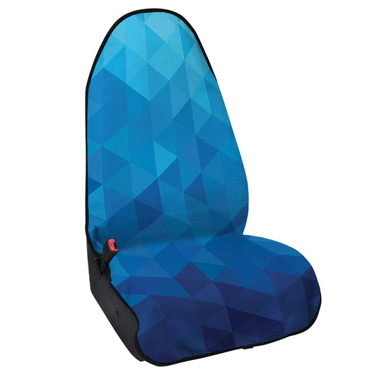 Blue Geometric Triangle Pattern Print Waterproof Car Seat Cover