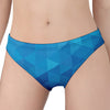 Blue Geometric Triangle Pattern Print Women's Panties