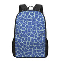 Blue Giraffe Print 17 Inch Backpack