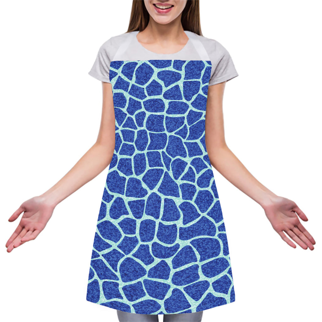 Blue Giraffe Print Adjustable Apron