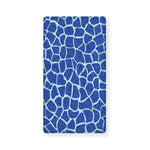 Blue Giraffe Print Baby Crib Sheet