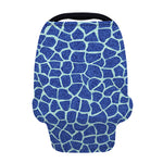 Blue Giraffe Print Baby Seat Cover