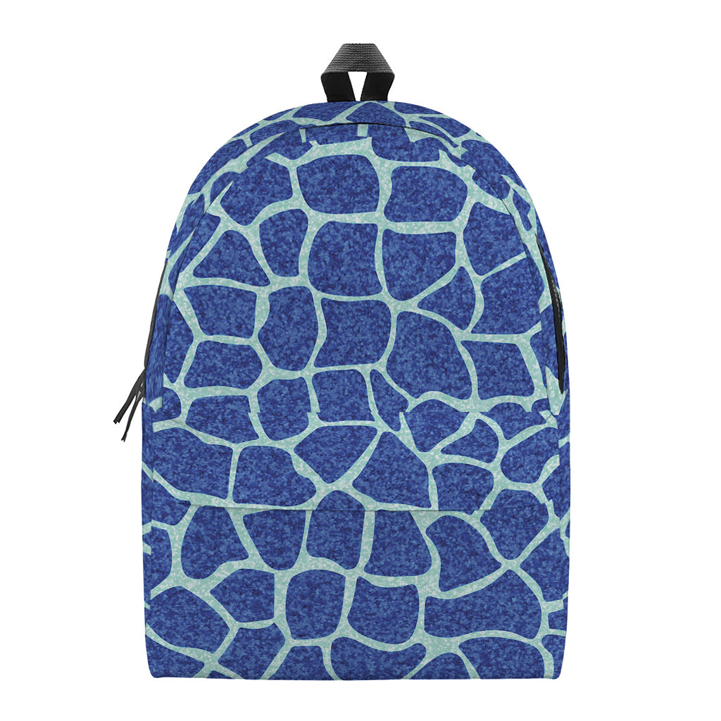 Blue Giraffe Print Backpack